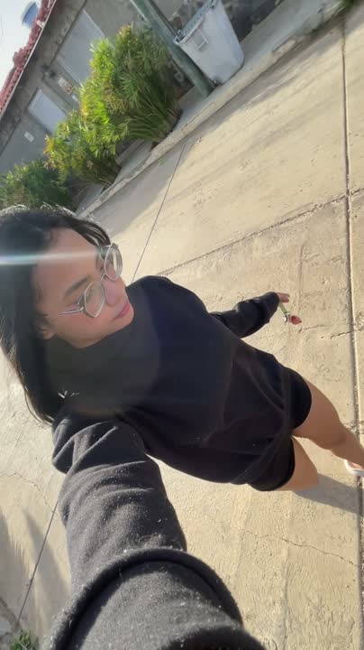 Sample UGC clip: Street selfie